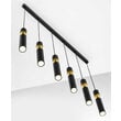 Lustra moderna neagra detalii sferice aurii 6xGU10/60w Alas 2005 Jupiter